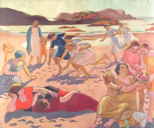 Ballspiel am Strand, 1922
